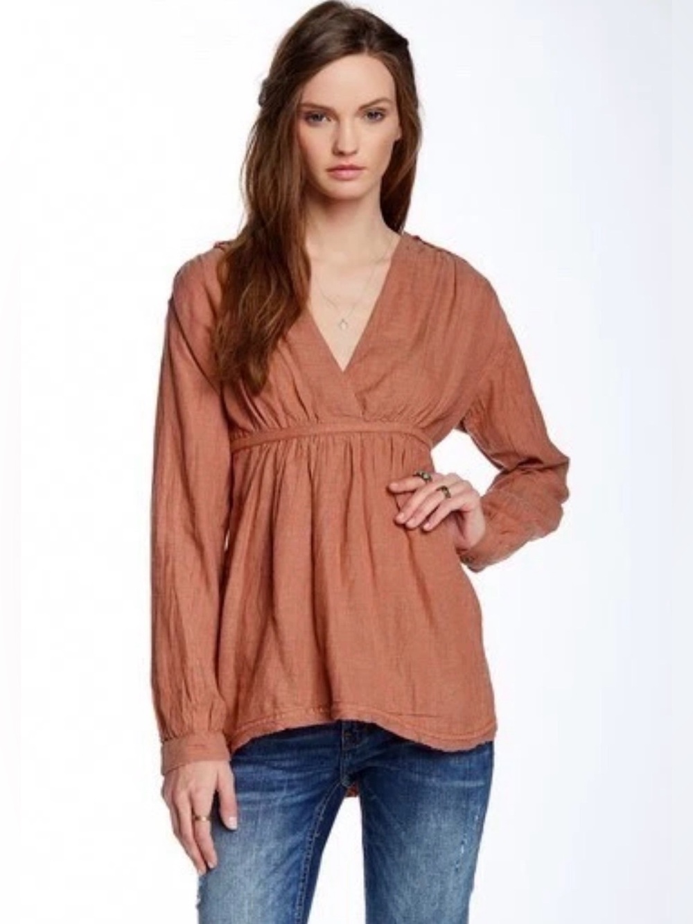 Free People All Who Wander striped Blouse